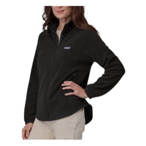Patagonia Synchilla Women's Size Medium Sweater Fleece Black Full Zip Jacket - Picture 1 of 15